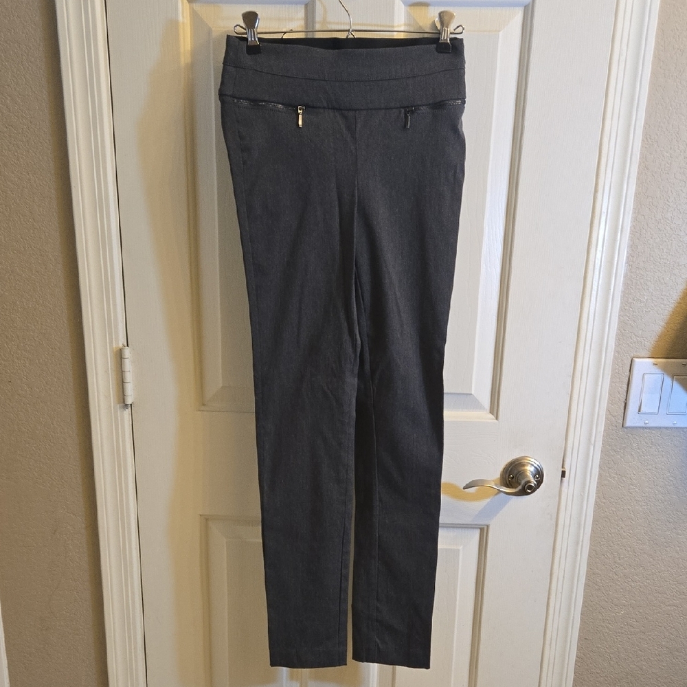 Candies Stylish Gray Pants with Zipper Accents Sz XS